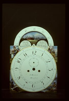 Eli Felton, Birmingham: Arched with moon dial, c.1815 / Clockmaker: Sam Maddock, Winsford, 1834