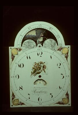 William Finnemore, Birmingham: Arched with moon dial, 1815–20 / Clockmaker: John Chapman, Loughborough, 1760–1840