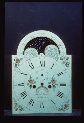 Osborne, Birmingham: Arched with moon dial, 1777–1813 / Clockmaker: Alexander Wiley, Lisburn, 1793–1824