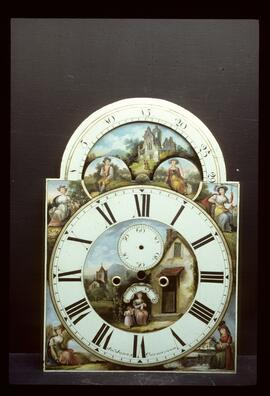 Edward Hobson & Son, Birmingham: Arched with moon dial, c.1830 / Clockmaker: John Jones, Caernarfon, 1828–44