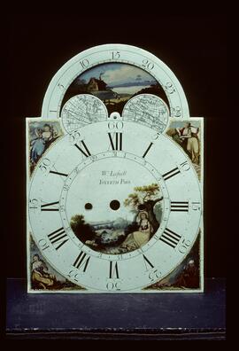 James Wilson, Birmingham: Arched with moon dial, 1790s / Clockmaker: William Lassell, Toxteth Park, Liverpool, 1770–1807