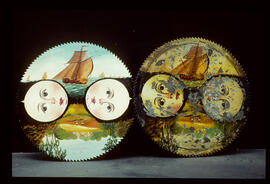 Unknown maker: Two moon dials / Clockmaker: M. Hurst, Middleton, 1858