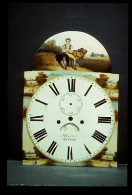 Unknown maker: Picture in arch dial / Clockmaker: John Baxter, Ibstock, 1864–76