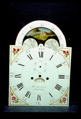 James Wilson, Birmingham: Arched with moon dial, c.1790 / Clockmaker: John Stanyer, Chester, 1790