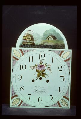 William Finnemore, Birmingham: Picture in arch dial, 1812–15 / Clockmaker: D. Johnson, Mansfield