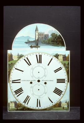 Unknown maker, Birmingham: Picture in arch dial / Clockmaker: Haycock & Son, Ashbourne, 1868