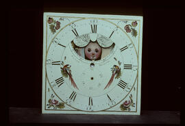 Whittaker & Shreve, Newcastle: 12 o'clock moon dial, c.1800 / Clockmaker: Matthew Sager, Skipton, 1778–1804