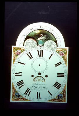 William Finnemore, Birmingham: Arched with moon dial, 1830s / Clockmaker: George Lewton, Kingswood, 1830–79