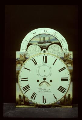 Poston & Woolnough, Liverpool: Arched with moon dial / Clockmaker: Ferdinand Harsher, Macclesfield, 1848-78