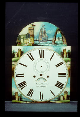 Unknown maker: Automata breakarch dial / Clockmaker: Thomas Leadbeater, Wrexham, 1856–76
