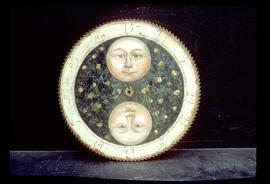 Unknown maker: Moon dial (before restoration) / Clockmaker: unmarked