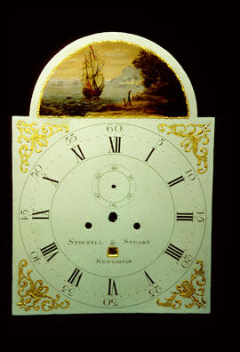 Thomas Osborne, Birmingham: Picture in arch dial, 1780s / Clockmaker: Stockwell & Stuart, Newcastle, 1779–1801