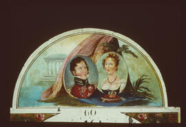 Beilby Hawthorne & Whitaker, Newcastle: Picture in arch dial, 1795–1815 / Clockmaker: Richard Morland, Kirkby Malzeard, 1800–22