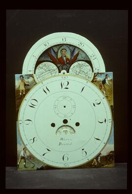 Eli Felton, Birmingham: Arched with moon dial, 1810–15 / Clockmaker: John Warry, Bristol, 1775–1830