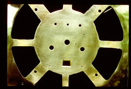 Unknown maker: 12 o'clock moon dial (back) / Clockmaker: unmarked