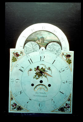James Wilson, Birmingham: Arched with moon dial, 1800 / Clockmaker: Thomas Walls, Nottingham