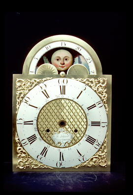 Unknown maker: Brass arched moon dial / Clockmaker: William Lassell, Toxteth Park, Liverpool, 1770–1807