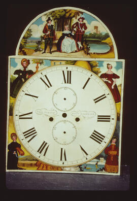 Unknown maker, Glasgow: Picture in arch dial / Clockmaker: Thomas Yuille, East Kilbride, 1839