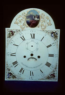 Francis Byrne, Birmingham: High oval in arch dial, 1790 / Clockmaker: Alex. Miller, Montrose, 1780–1808