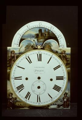 Poston & Woolnough, Liverpool: Arched with moon dial / Clockmaker: G. Rodgers, Market Drayton, 1840-1871