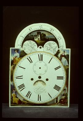 Christopher Wright, Birmingham: Arched with moon dial, 1835–45 / Clockmaker: Samuel Collings, Thornbury, 1830–70