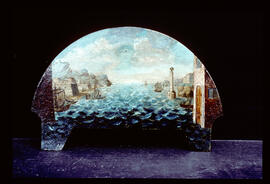 Unknown maker: Automata dial (arch detail after restoration) / Clockmaker: unmarked