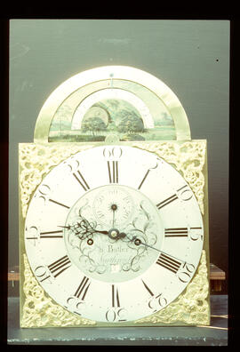 Unknown maker: Brass arched moon dial / Clockmaker: H. Butler, Northwich, 1784