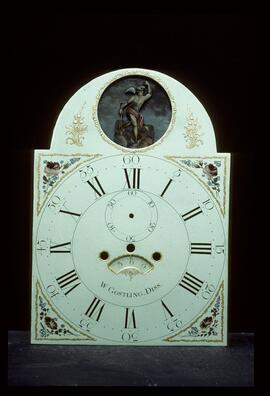 James Wilson, Birmingham: Automata dial, 1777–80 / Clockmaker: William Gostling, Diss, 1774–91