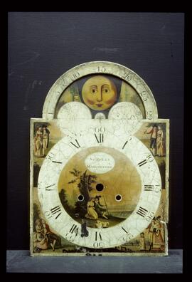 Unknown maker, Manchester: Arched with moon dial, 1780-1820 / Clockmaker: Edward Shepley, Manchester, 1788-1800