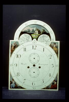 James Wilson, Birmingham: Arched with moon dial / Clockmaker: W. Waight, Birmingham, 1790–1808
