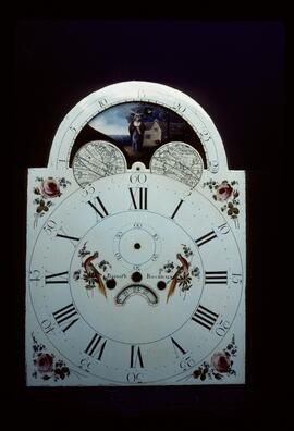 Thomas Osborne, Birmingham: Arched with moon dial, 1785–90 / Clockmaker: John Barnish, Rochdale, 1775–1812