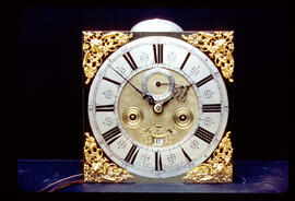 Unknown maker: Brass square dial (whole clock) / Clockmaker: John Holloway, Newbury, 1710