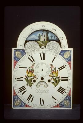 Edward Hobson, Birmingham: Arched with moon dial, 1830s / Clockmaker: John Winstanley, Holywell, 1791–1840