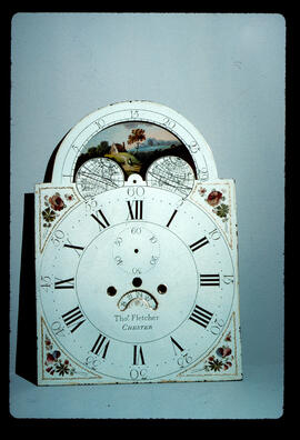 James Wilson, Birmingham: Arched with moon dial, c.1790 / Clockmaker: Thomas Fletcher, Chester, 1781–93