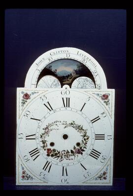 James Wilson, Birmingham: Arched with moon dial, 1780s / Clockmaker: John Clifton, Liverpool, 1777–94