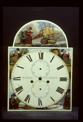 Unknown maker, Scottish made: Picture in arch dial, 1864 / Clockmaker: Robert Aitken, Galashiels, 1836–64