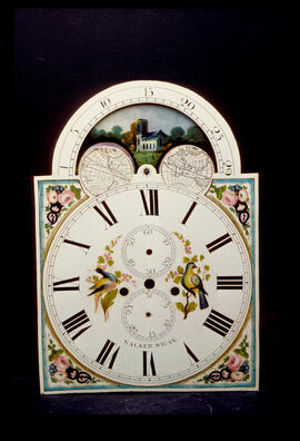 Christopher Wright, Birmingham: Arched with moon dial,  1835–45 / Clockmaker: Nicholas Alker, Wigan, 1830–50