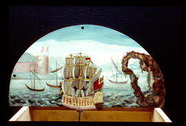 Unknown maker: Automata dial (arch) / Clockmaker: Robert Wood, London