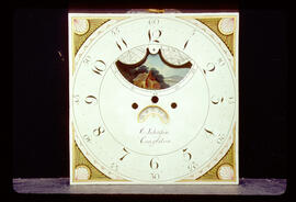 Thomas Osborne, Birmingham: 12 o'clock moon dial, 1814 / Clockmaker: C. Johnson, Congleton, 1810–13