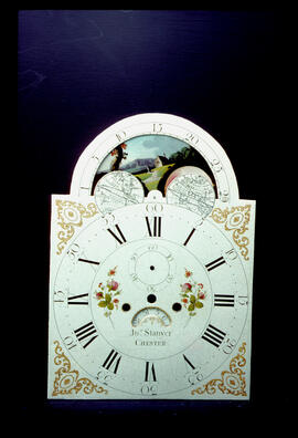 James Wilson, Birmingham: Arched with moon dial, 1780s / Clockmaker: John Stanyer, Chester, 1790