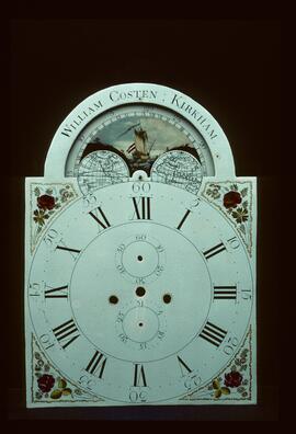James Wilson, Birmingham: Arched with moon dial, 1780s / Clockmaker: William Costen, Kirkham, 1750–80