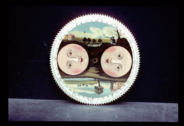 Unknown maker: Two moon dials / Clockmaker: unmarked