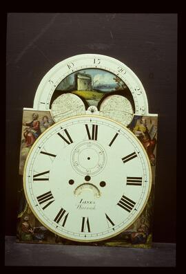 William Francis, Birmingham: Arched with moon dial, 1825–30 / Clockmaker: William Lines, Warwick, 1828