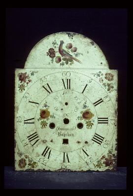 Thomas Osborne, Birmingham: Birds in arch dial, 1780s / Clockmaker: John Drummond, Brechin, 1789