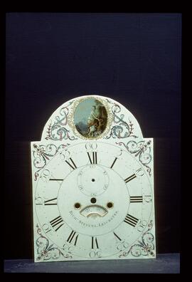 Francis Byrne, Birmingham: High oval in arch dial, 1780s / Clockmaker: Richard Stevens, Leicester, 1791