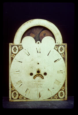 Walker & Hughes, Birmingham: Arched with moon dial, 1830s / Clockmaker: Geo. Peers, Chester, 1834–65