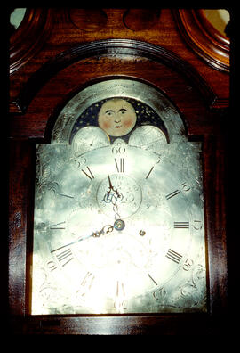 Unknown maker: Brass arched moon dial / Clockmaker: Harland, Norwich, 1773–1809