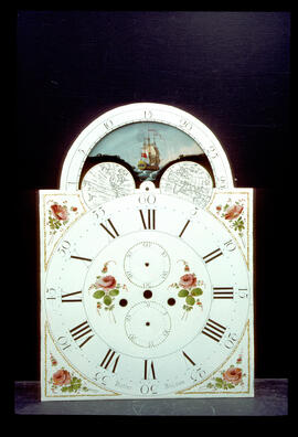 James Wilson, Birmingham: Arched with moon dial, 1785+ / Clockmaker: James Butler, Bolton, 1760–95