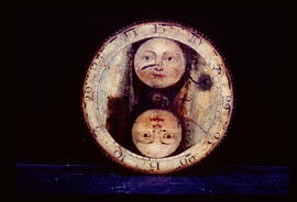 Unknown maker: Moon dial (before restoration) / Clockmaker: James Kirkham, Holywell