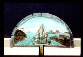 Unknown maker: Automata dial (arch detail) / Clockmaker: unmarked